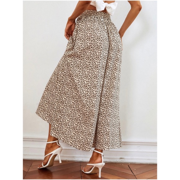 Bohemian Leopard Print Button Detail Maxi Skirt - Picture 4 of 7